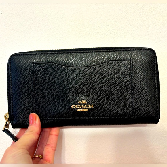 Coach Handbags - Coach Black Leather Wallet